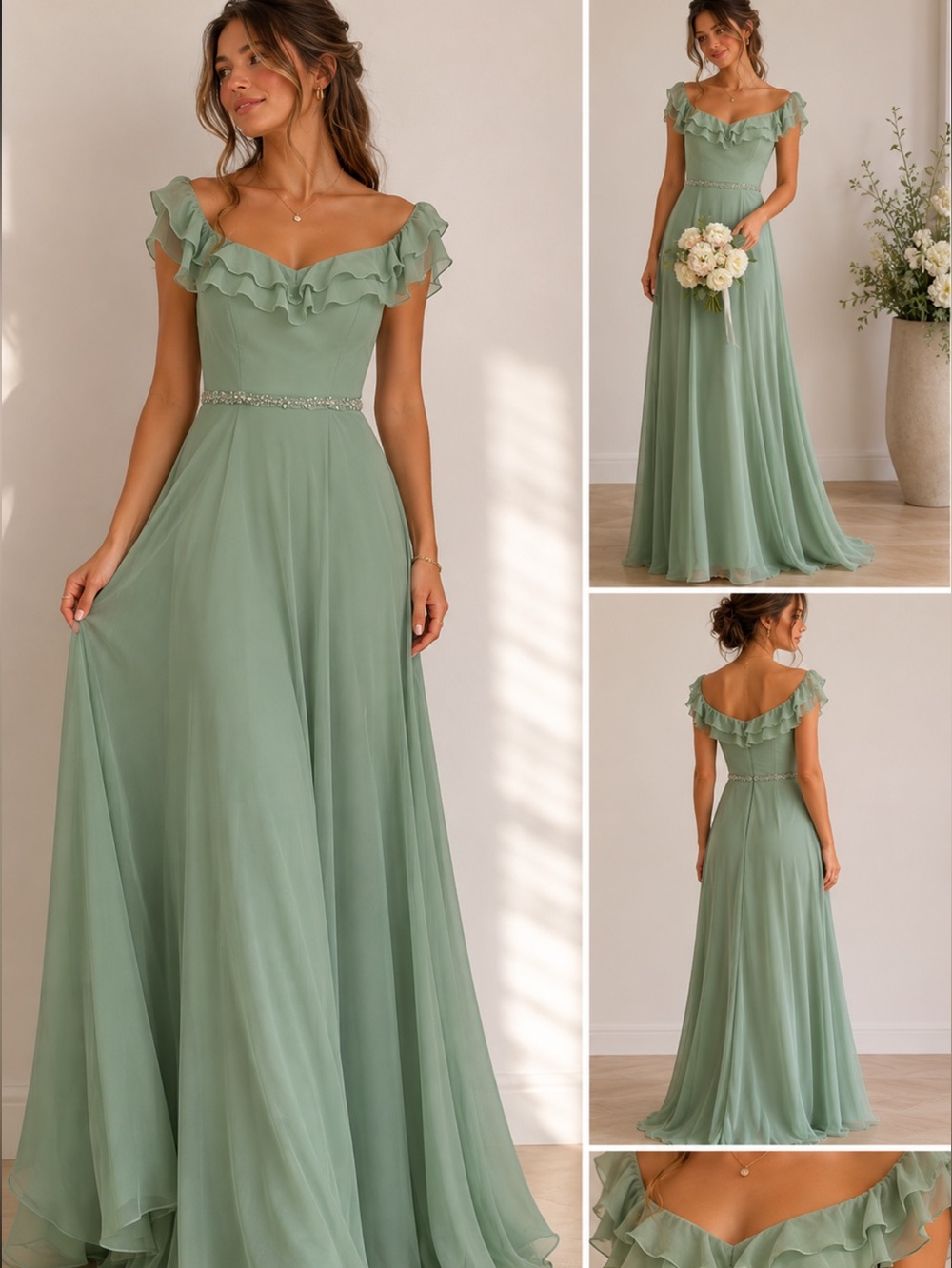Morilee Madeline Gardner bridesmaids maxi dress size 12